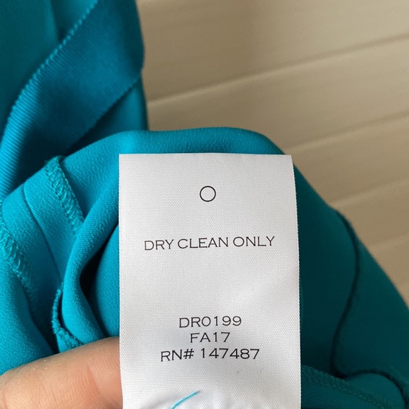 Draper James Turquoise Dress Sleeveless Scalloped Tie Waist Size 4 - Picture 8 of 10